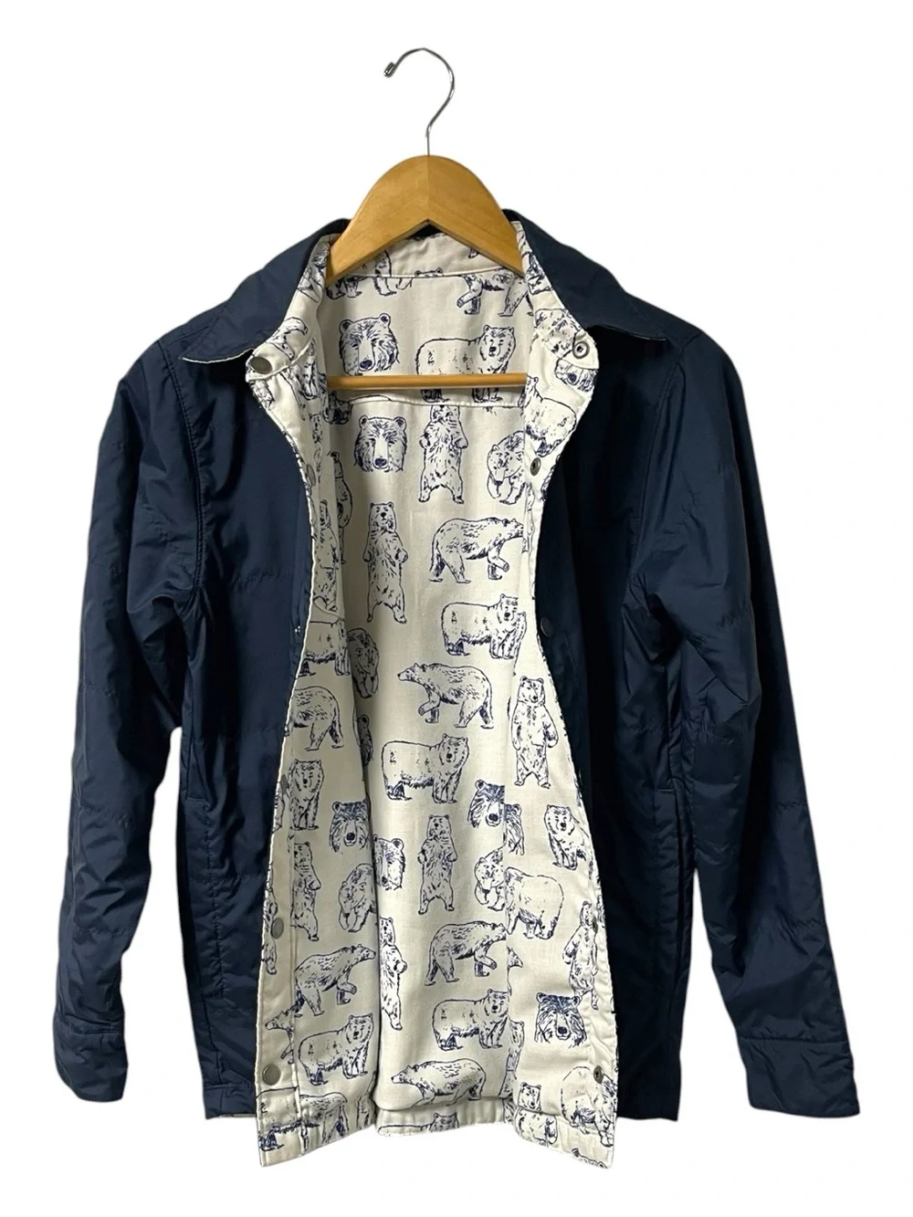 The North Face Boy’s 14/16-L Navy Button-Front Lightweight Jacket